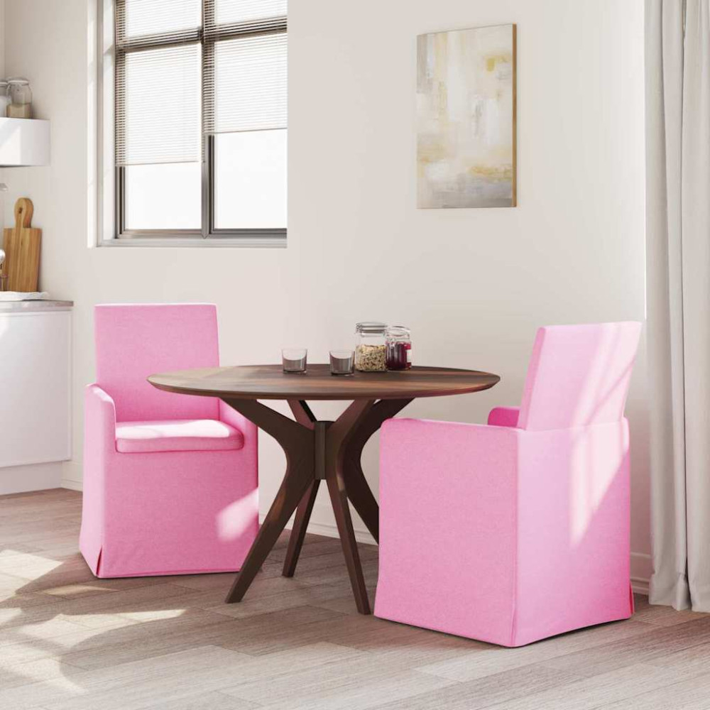 Produktbild för Matstolar 2 pcs Rosa 57 x 67 x 95 cm tyg