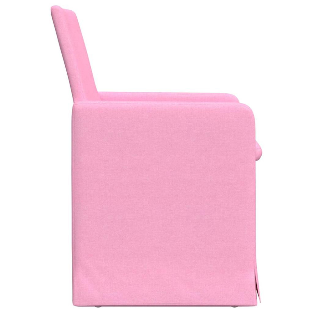 Produktbild för Matstolar 2 pcs Rosa 57 x 67 x 95 cm tyg