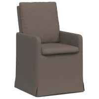 Produktbild för Matstolar 2 pcs Ljusgrå 57 x 67 x 98 cm Linne