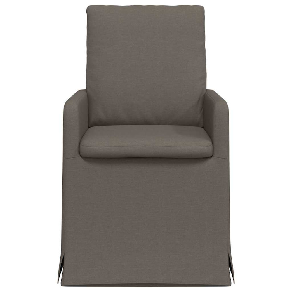 Produktbild för Matstolar 2 pcs Ljusgrå 57 x 67 x 98 cm Linne