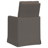 Produktbild för Matstolar 2 pcs Ljusgrå 57 x 67 x 98 cm Linne