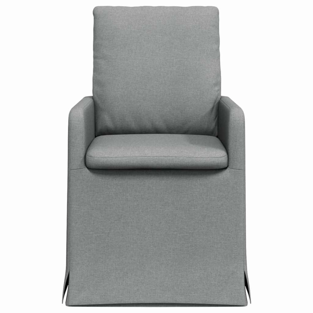 Produktbild för Matstolar 2 pcs Ljusgrå 57 x 67 x 98 cm tyg