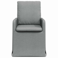 Produktbild för Matstolar 2 pcs Ljusgrå 57 x 67 x 98 cm tyg