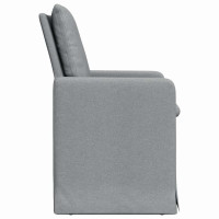 Produktbild för Matstolar 2 pcs Ljusgrå 57 x 67 x 98 cm tyg