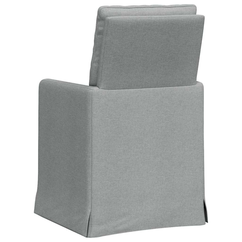 Produktbild för Matstolar 2 pcs Ljusgrå 57 x 67 x 98 cm tyg