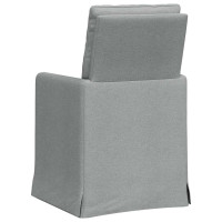 Produktbild för Matstolar 2 pcs Ljusgrå 57 x 67 x 98 cm tyg