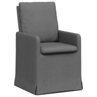 Produktbild för Matstolar 2 pcs Mörkgrå 57 x 67 x 98 cm tyg