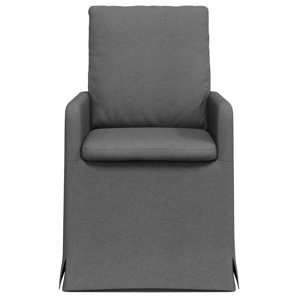 Produktbild för Matstolar 2 pcs Mörkgrå 57 x 67 x 98 cm tyg