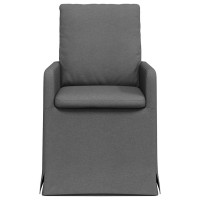 Produktbild för Matstolar 2 pcs Mörkgrå 57 x 67 x 98 cm tyg