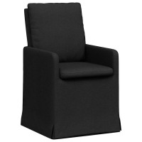 Produktbild för Matstolar 2 pcs Svart 57 x 67 x 98 cm tyg