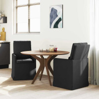 Produktbild för Matstolar 2 pcs Svart 57 x 67 x 98 cm tyg