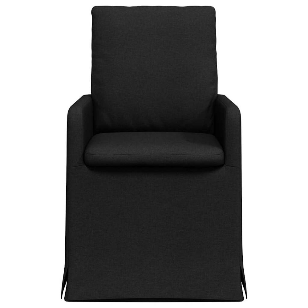 Produktbild för Matstolar 2 pcs Svart 57 x 67 x 98 cm tyg