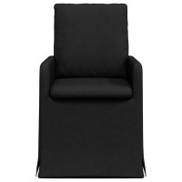 Produktbild för Matstolar 2 pcs Svart 57 x 67 x 98 cm tyg