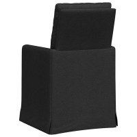 Produktbild för Matstolar 2 pcs Svart 57 x 67 x 98 cm tyg