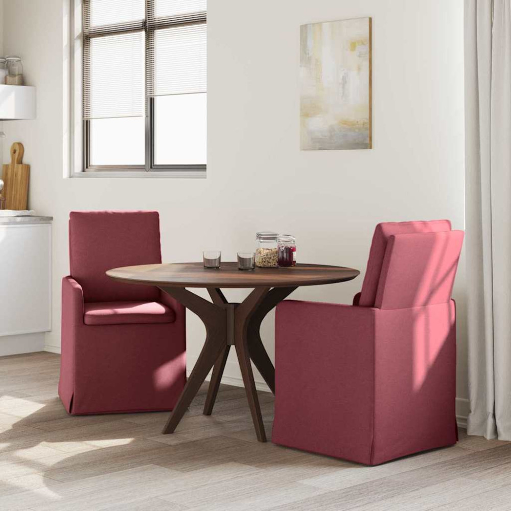 Produktbild för Matstolar 2 pcs Vinröd 57 x 67 x 98 cm tyg