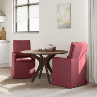 Produktbild för Matstolar 2 pcs Vinröd 57 x 67 x 98 cm tyg