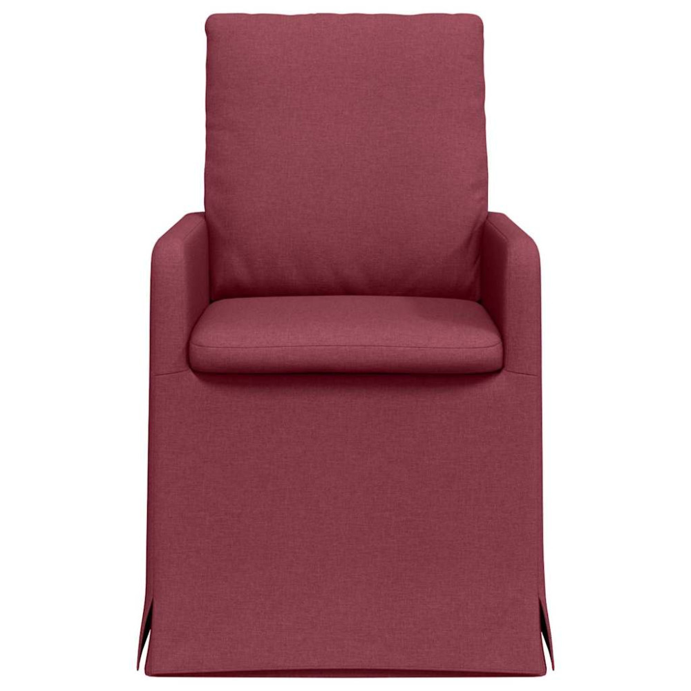 Produktbild för Matstolar 2 pcs Vinröd 57 x 67 x 98 cm tyg