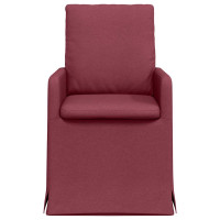 Produktbild för Matstolar 2 pcs Vinröd 57 x 67 x 98 cm tyg