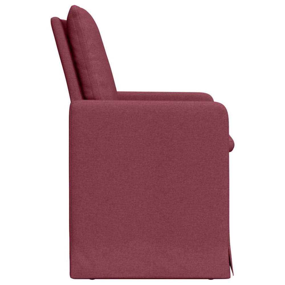 Produktbild för Matstolar 2 pcs Vinröd 57 x 67 x 98 cm tyg