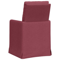 Produktbild för Matstolar 2 pcs Vinröd 57 x 67 x 98 cm tyg