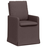 Produktbild för Matstolar 2 pcs Mörkbrun 57 x 67 x 98 cm tyg