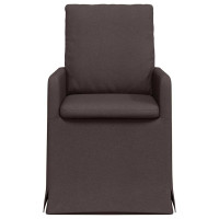 Produktbild för Matstolar 2 pcs Mörkbrun 57 x 67 x 98 cm tyg
