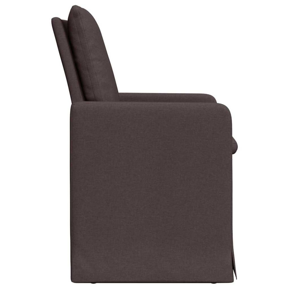 Produktbild för Matstolar 2 pcs Mörkbrun 57 x 67 x 98 cm tyg