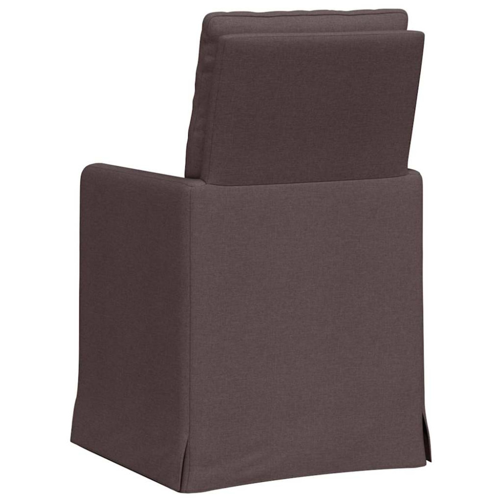 Produktbild för Matstolar 2 pcs Mörkbrun 57 x 67 x 98 cm tyg