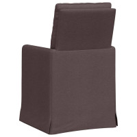 Produktbild för Matstolar 2 pcs Mörkbrun 57 x 67 x 98 cm tyg