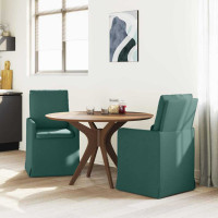 Produktbild för Matstolar 2 pcs Mörkgrön 57 x 67 x 98 cm tyg