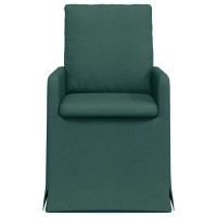 Produktbild för Matstolar 2 pcs Mörkgrön 57 x 67 x 98 cm tyg