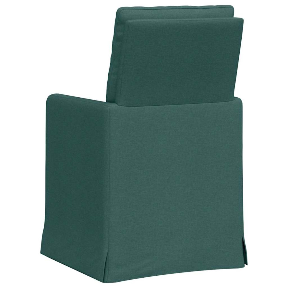 Produktbild för Matstolar 2 pcs Mörkgrön 57 x 67 x 98 cm tyg