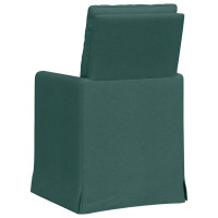 Produktbild för Matstolar 2 pcs Mörkgrön 57 x 67 x 98 cm tyg