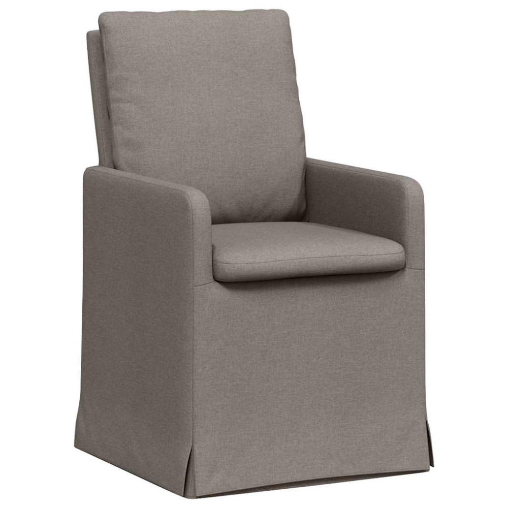 Produktbild för Matstolar 2 pcs Taupe 57 x 67 x 98 cm tyg