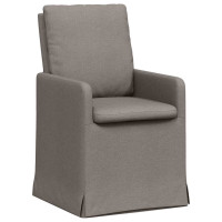 Produktbild för Matstolar 2 pcs Taupe 57 x 67 x 98 cm tyg