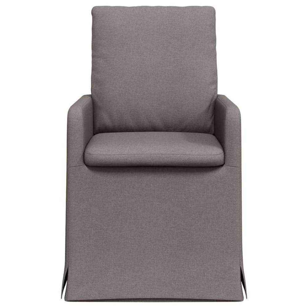 Produktbild för Matstolar 2 pcs Taupe 57 x 67 x 98 cm tyg