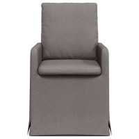 Produktbild för Matstolar 2 pcs Taupe 57 x 67 x 98 cm tyg