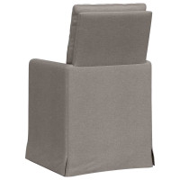 Produktbild för Matstolar 2 pcs Taupe 57 x 67 x 98 cm tyg