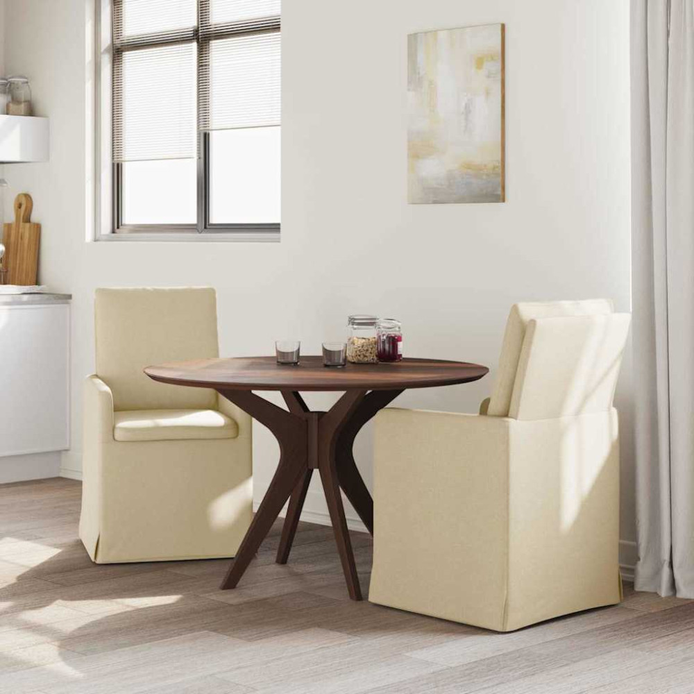 Produktbild för Matstolar 2 pcs Kräm 57 x 67 x 98 cm tyg