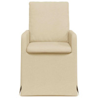 Produktbild för Matstolar 2 pcs Kräm 57 x 67 x 98 cm tyg