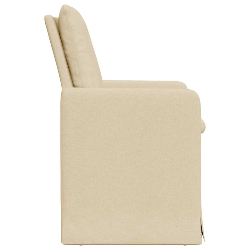 Produktbild för Matstolar 2 pcs Kräm 57 x 67 x 98 cm tyg