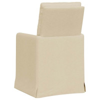 Produktbild för Matstolar 2 pcs Kräm 57 x 67 x 98 cm tyg