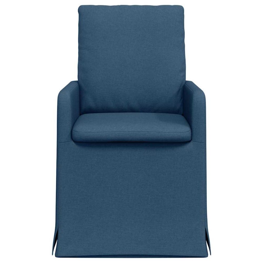 Produktbild för Matstolar 2 pcs Blå 57 x 67 x 98 cm tyg
