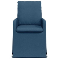 Produktbild för Matstolar 2 pcs Blå 57 x 67 x 98 cm tyg