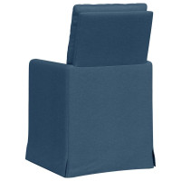 Produktbild för Matstolar 2 pcs Blå 57 x 67 x 98 cm tyg