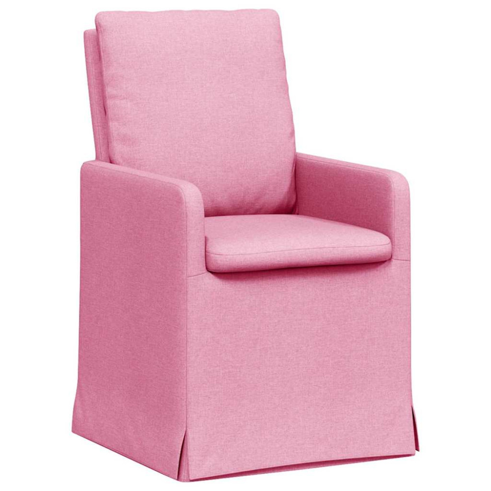 Produktbild för Matstolar 2 pcs Rosa 57 x 67 x 98 cm tyg
