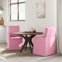 Produktbild för Matstolar 2 pcs Rosa 57 x 67 x 98 cm tyg