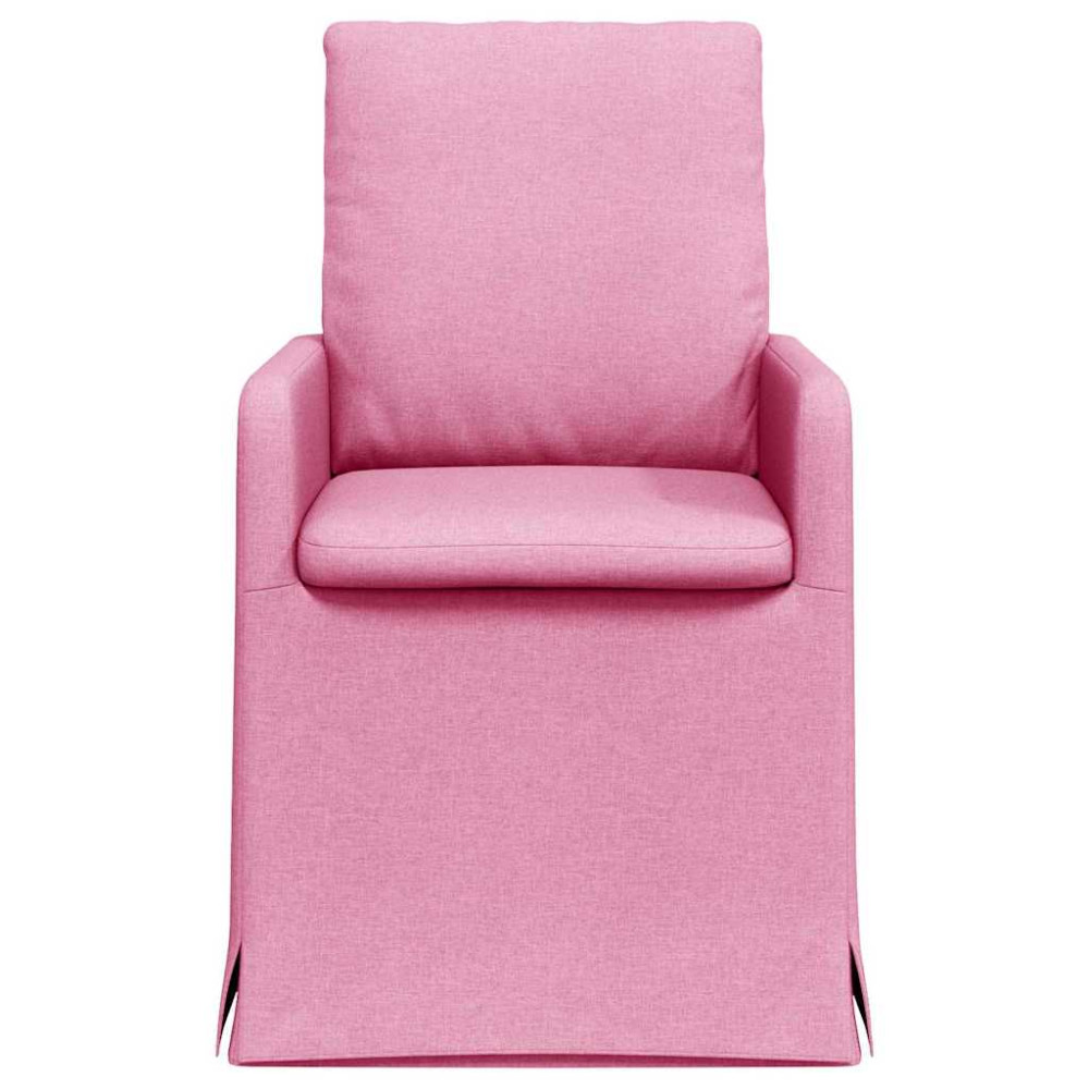 Produktbild för Matstolar 2 pcs Rosa 57 x 67 x 98 cm tyg