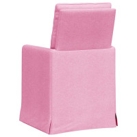 Produktbild för Matstolar 2 pcs Rosa 57 x 67 x 98 cm tyg