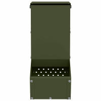 Produktbild för Kaninsmatare Olivgrön 12,5 x 26 x 28,5 cm Kallvalsat Stål